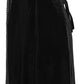 Punk Rave Selene Velvet Mesh High Slit Goth Dress In Black