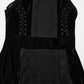 Punk Rave Selene Velvet Mesh High Slit Goth Dress In Black