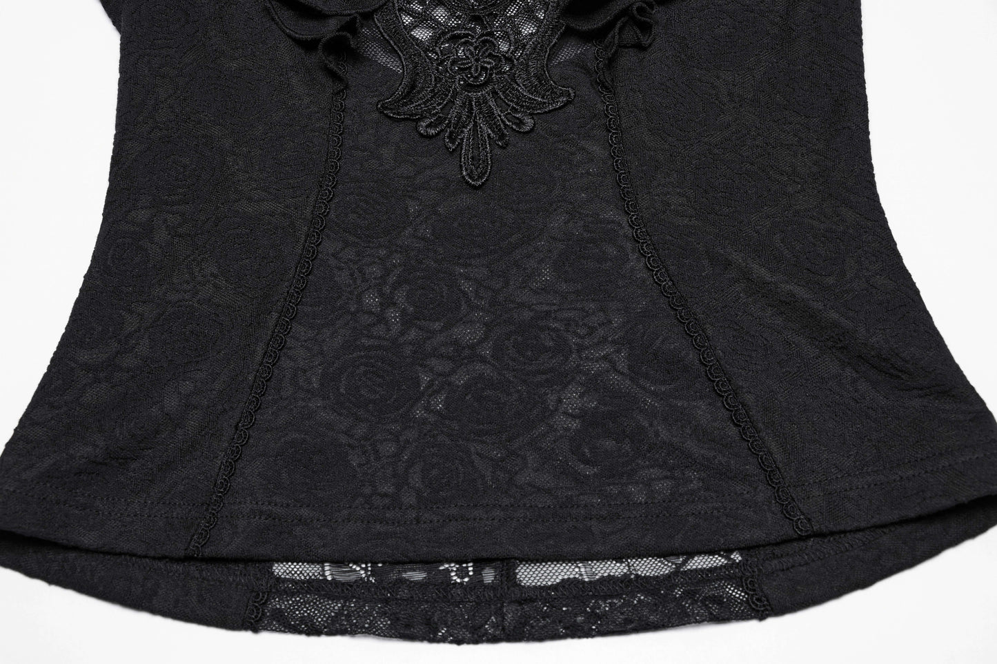 Punk Rave Gothic Applique Top