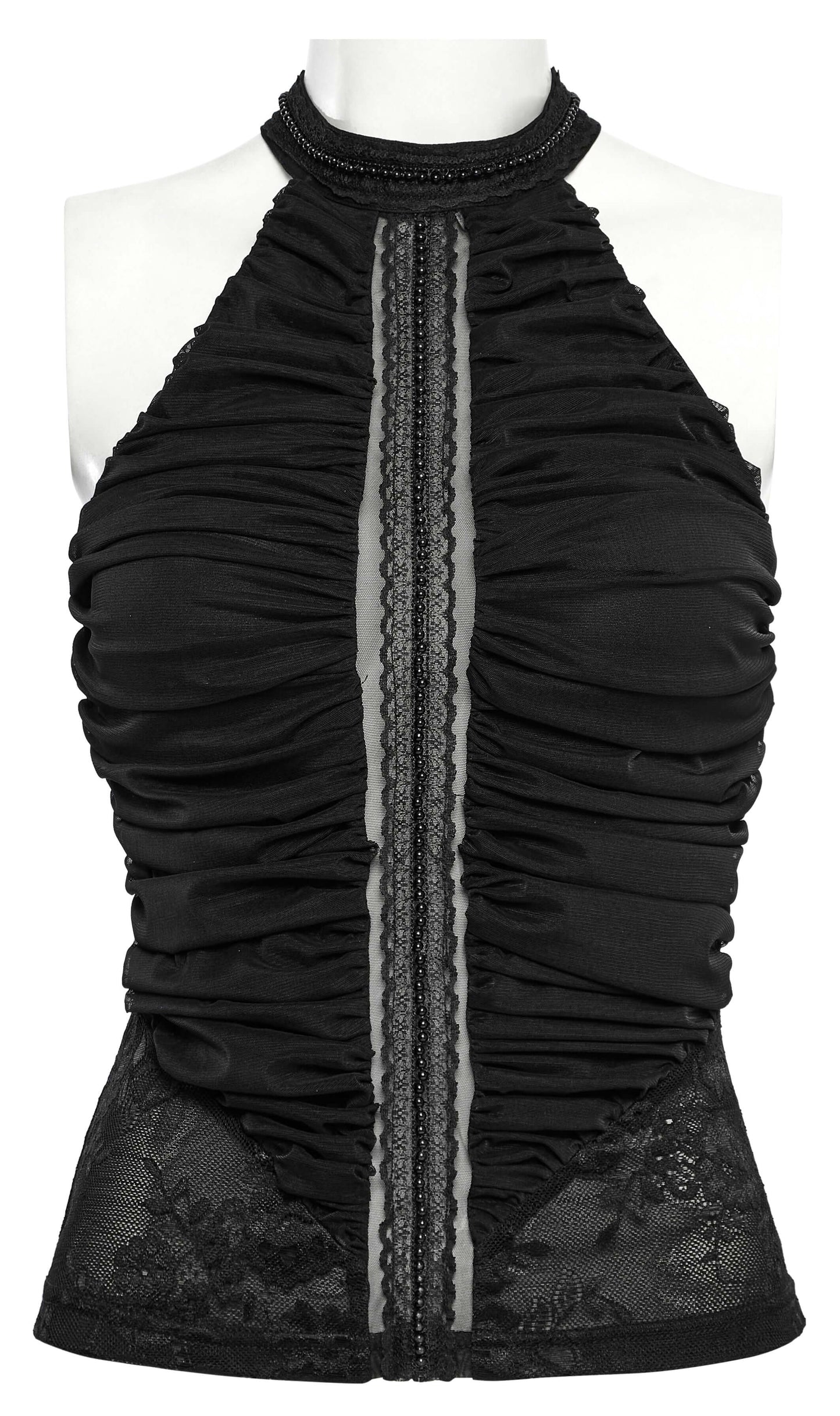 Punk Rave Kalliope Pleated Halter Neck Top