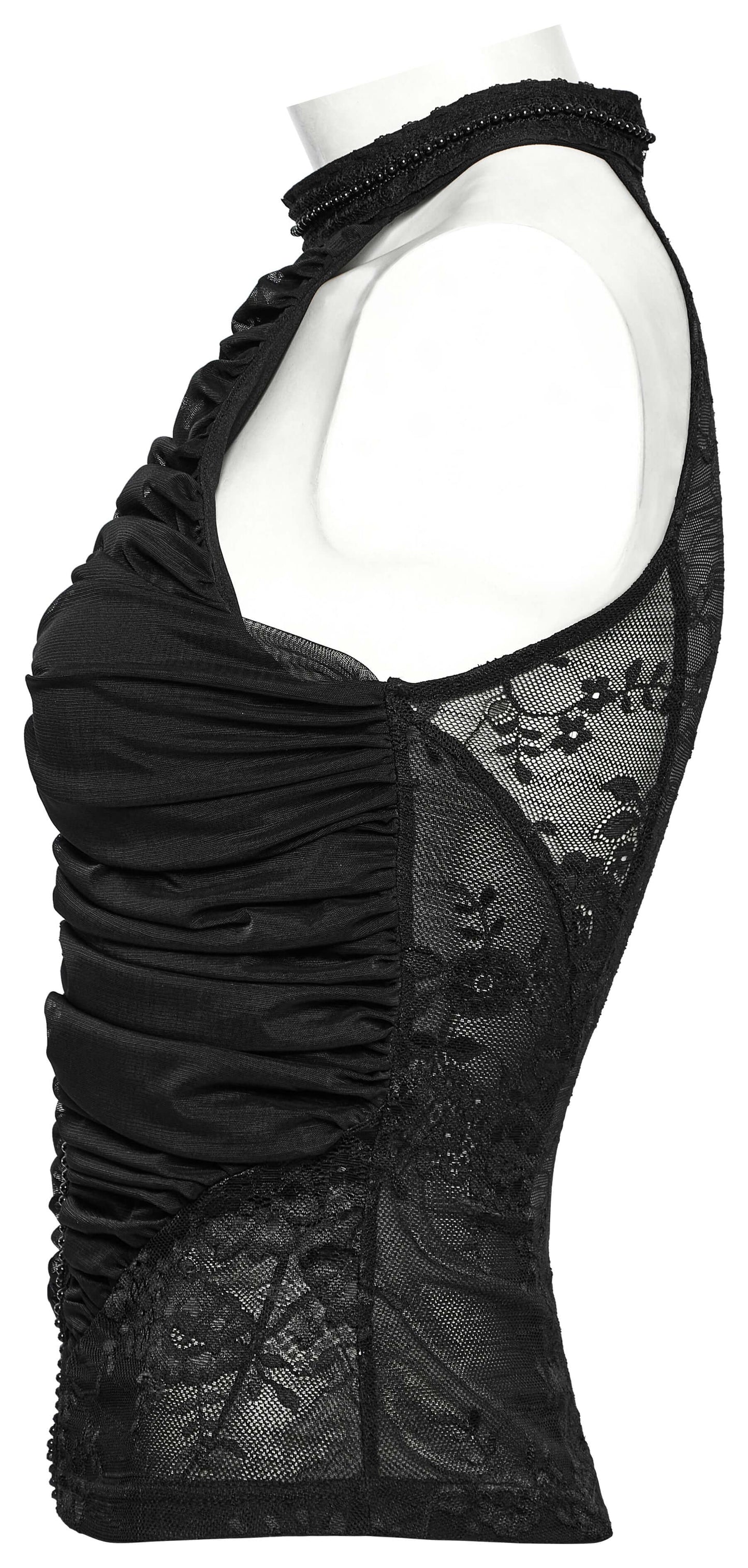 Punk Rave Kalliope Pleated Halter Neck Top