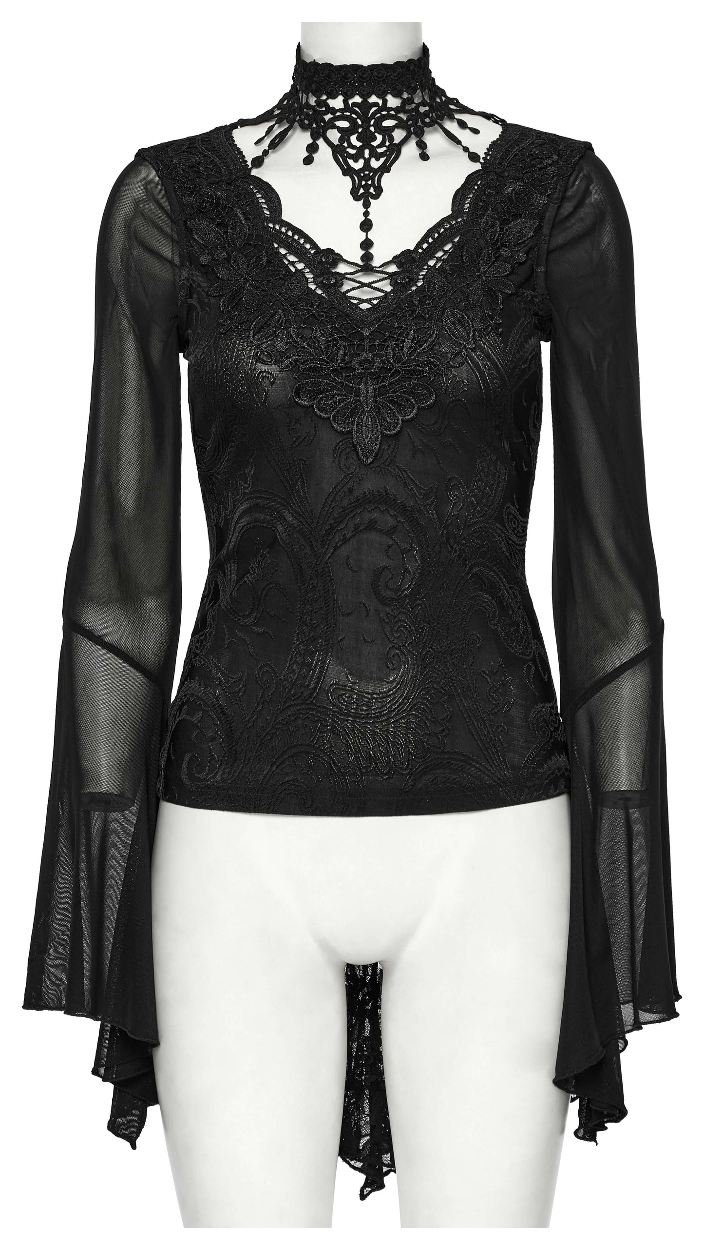 Punk Rave Bexley Lace-Collar Shirt