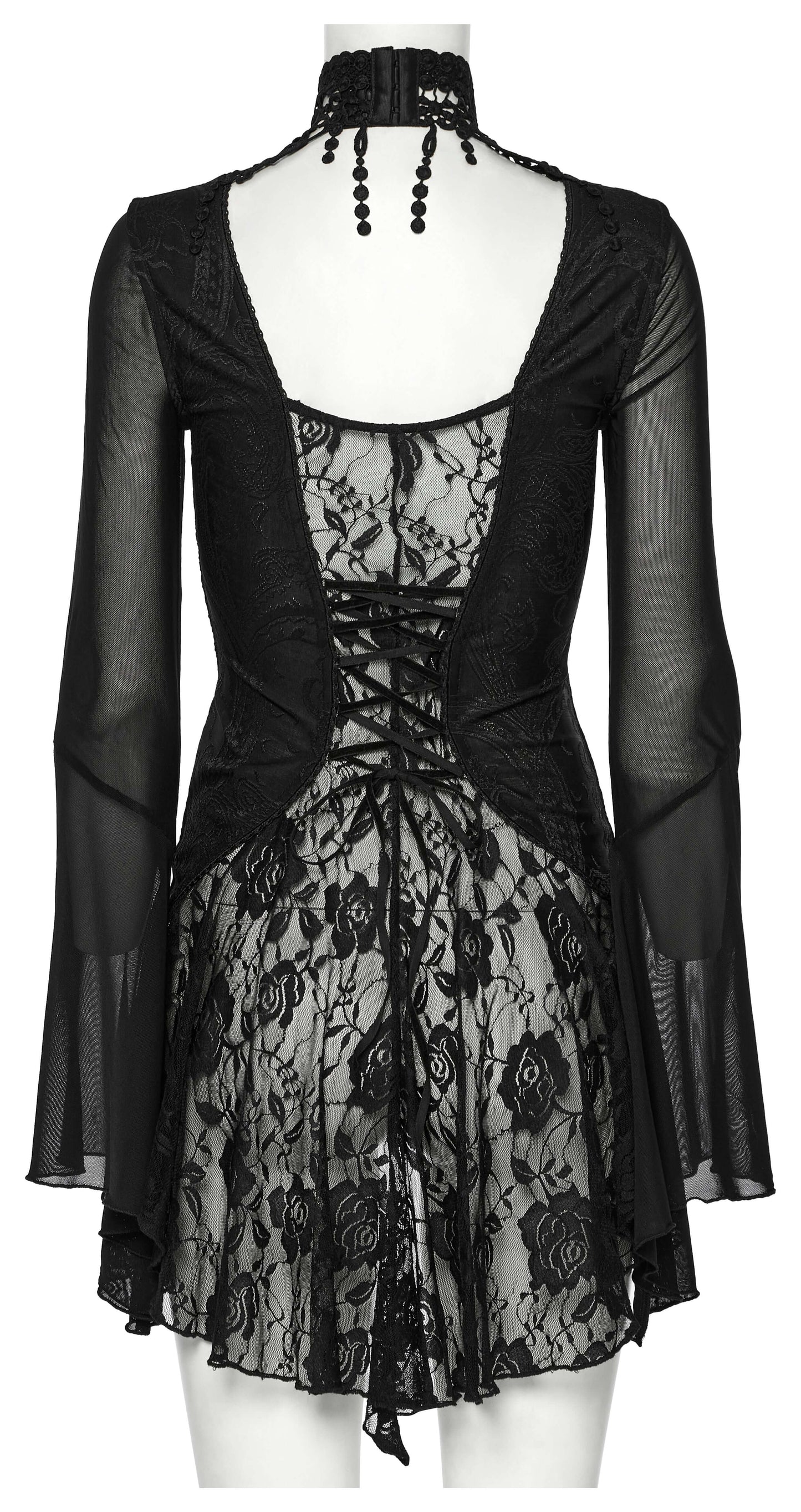 Punk Rave Bexley Lace-Collar Shirt