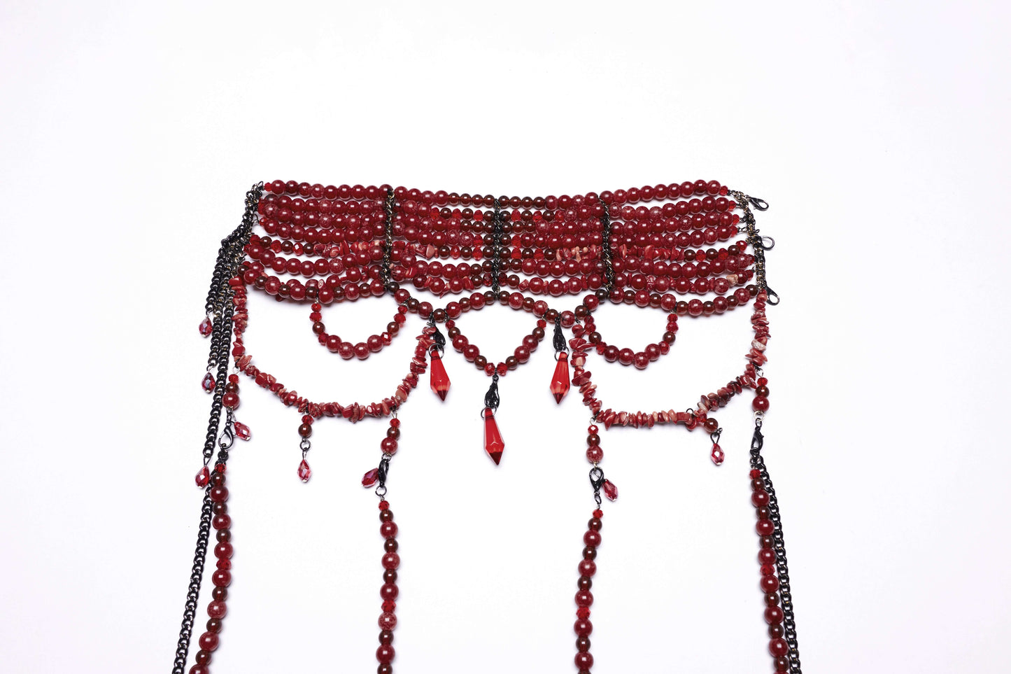 Punk Rave Dark Night Women's Vampire Cloak in Red