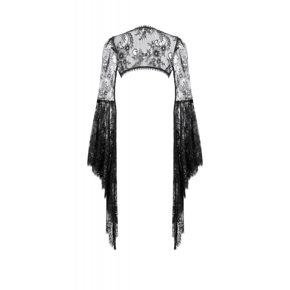 Dark In Love Gothic Lace Bell-Sleeve Cape