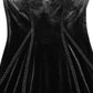 Punk Rave Isolde Velvet Lace Sleeve Dress In Black