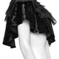 Punk Rave Elysia Velvet Ruffle Goth Shawl In Black
