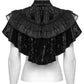 Punk Rave Elysia Velvet Ruffle Goth Shawl In Black