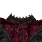 Punk Rave Elysia Velvet Ruffle Goth Shawl in Crimson
