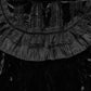 Punk Rave Elysia Velvet Ruffle Goth Shawl In Black