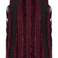Punk Rave Vivienne Velvet Lace-Panel Goth Slip Dress In Burgundy