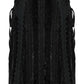 Punk Rave Morrigan Embroidered Velvet Goth Slip Dress in Black