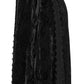 Punk Rave Morrigan Embroidered Velvet Goth Slip Dress in Black