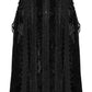 Punk Rave Morrigan Embroidered Velvet Goth Slip Dress in Black