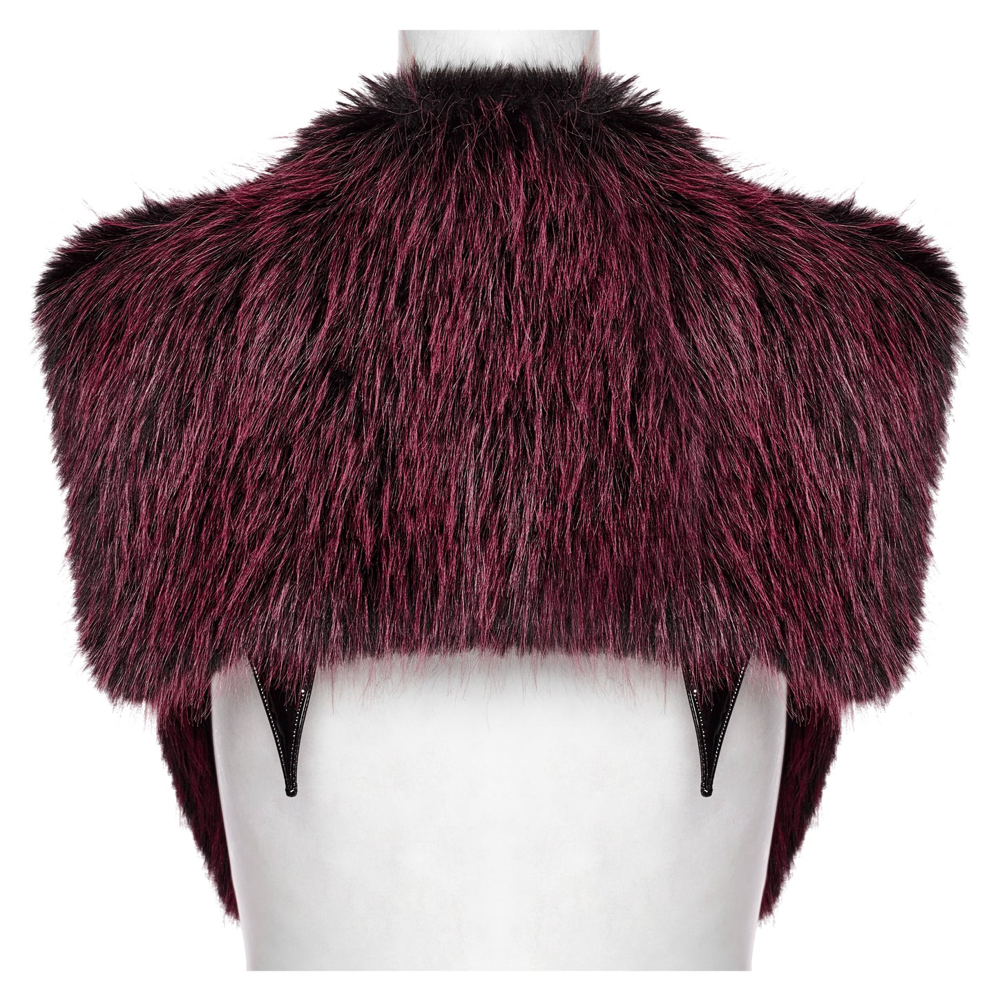 Punk Rave Lilith Gradient Devil Fur Shawl in Crimson