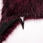 Punk Rave Lilith Gradient Devil Fur Shawl in Crimson