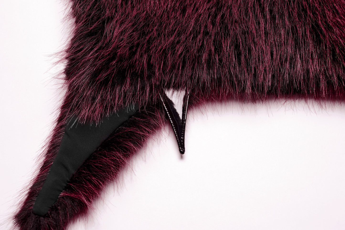 Punk Rave Lilith Gradient Devil Fur Shawl in Crimson