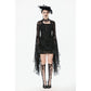 Dark In Love Minerva Bell-Sleeve Lace Dress in Black