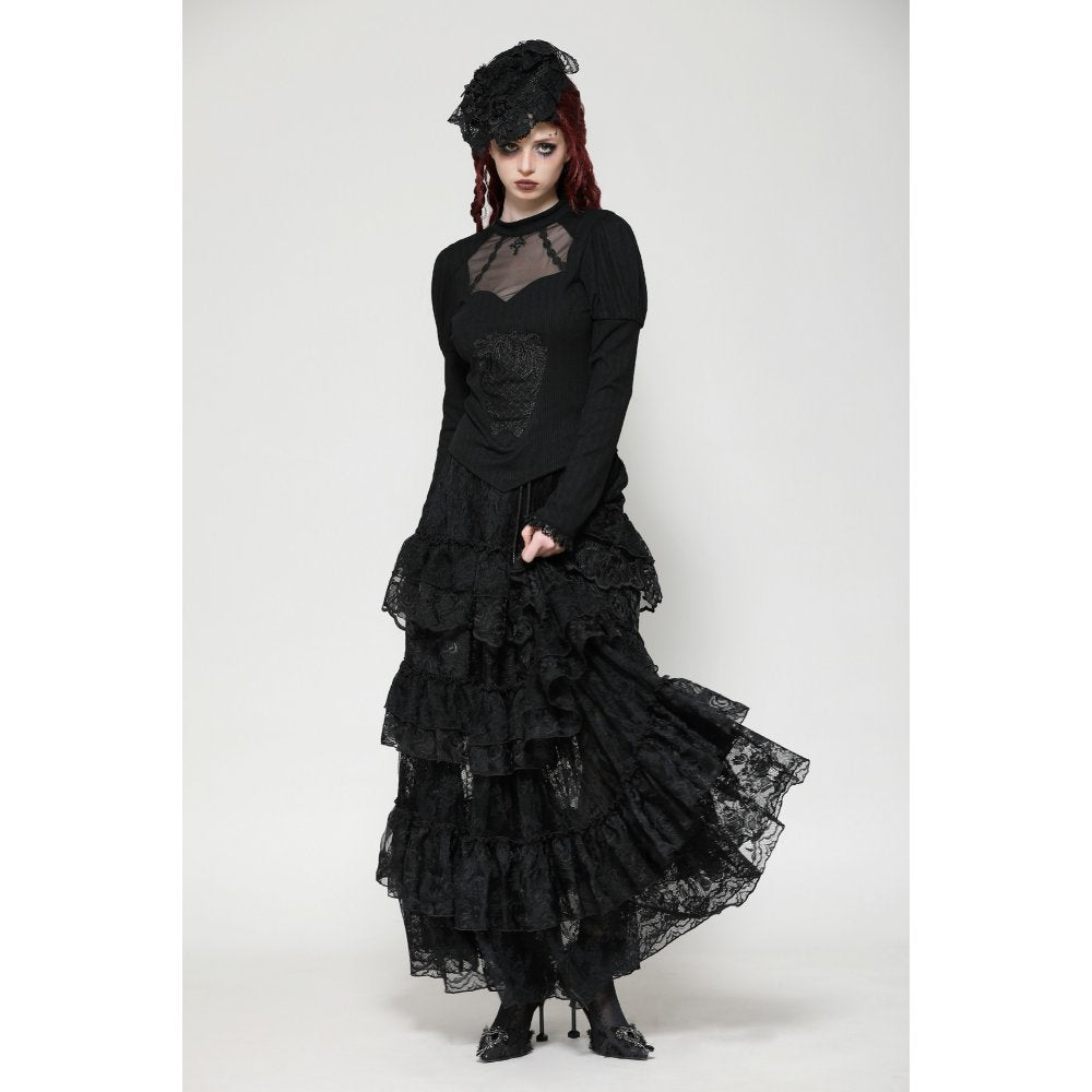 Dark in Love Cressida Gothic Princess Layered Cake Skirt