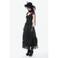 Dark in Love Vintage Gothic Lace-Layered Maxi Skirt