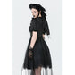 Dark in Love Ebon Rose High-Low Mesh and Lace Goth Dress