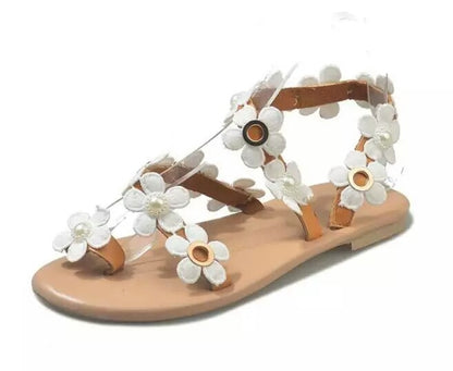 Hippy Chic Women's Ethnic Sunflower Sandals, Large Sizes