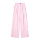 Women's French-Style Pleated High-Waist Wide-Leg Trousers, Multi Colours