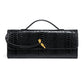 Leather American Retro Hand-Held Dinner Bag Baguette Clutch