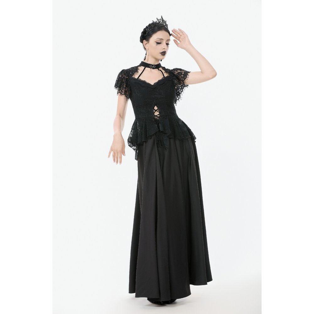 Dark in Love Ophelia Lace Corset Top in Black