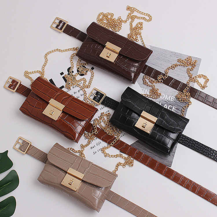 Women's Belt Waist Bag, Small Messenger Bag Mobile Phone Bag