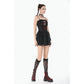 Dark in Love Crimson Shadow Layered-Lace Cake Dress