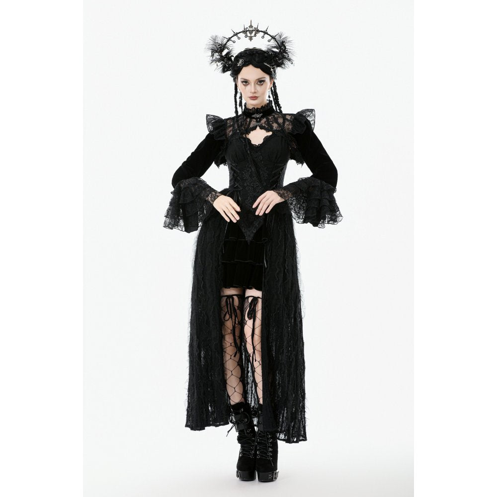 Dark in Love Erzebeth Lace Gothic Bolero Shrug in Black
