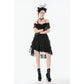 Dark in Love Romantic Gothic Lace-Layered High-Low Dress