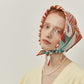 Vibrant Jungle Bloom Silk Scarf, 53cm Double-Sided Print Women's Bandana with Hand-Rolled Edges