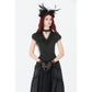 Dark in Love Courtly Cross Gem Pendant Gothic Blouse