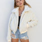 Vireous Camel Fleece Women's Bomber-Style Jacket