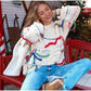 Women's Colour Matching Round Neck Tassel Sweater