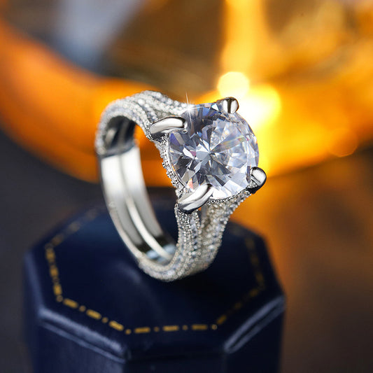 Moissanite Solitaire Luxury Artificial Diamond Ring