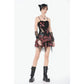 Dark in Love Punk Plaid Cross Strap Top