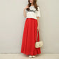 High Waist Long or Half-Length Floaty Chiffon Skirt, Spring and Summer Collection