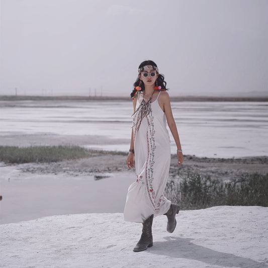 'Yoko Ono' Ethnic-Style Large Fur Ball Earrings