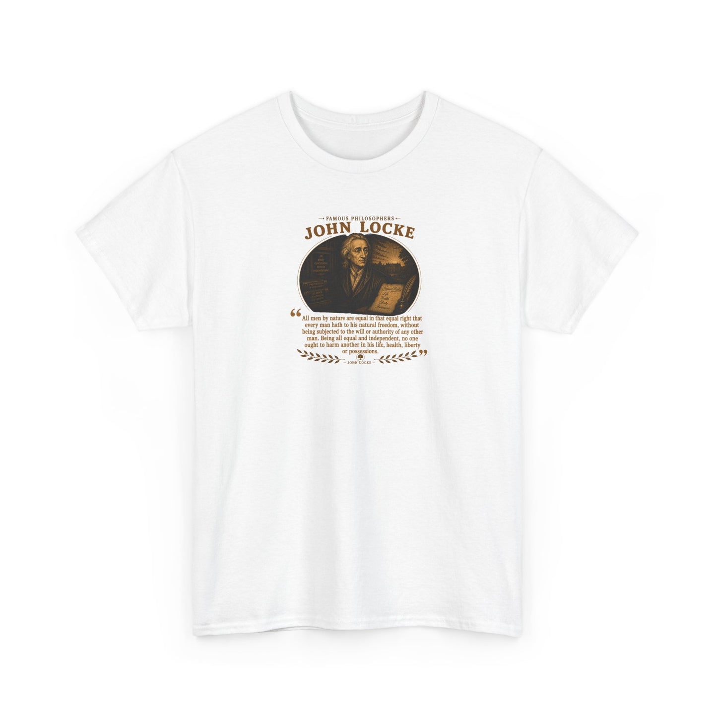 John Locke on Equality and the Social Contract, Philosophy Tribute T-Shirt