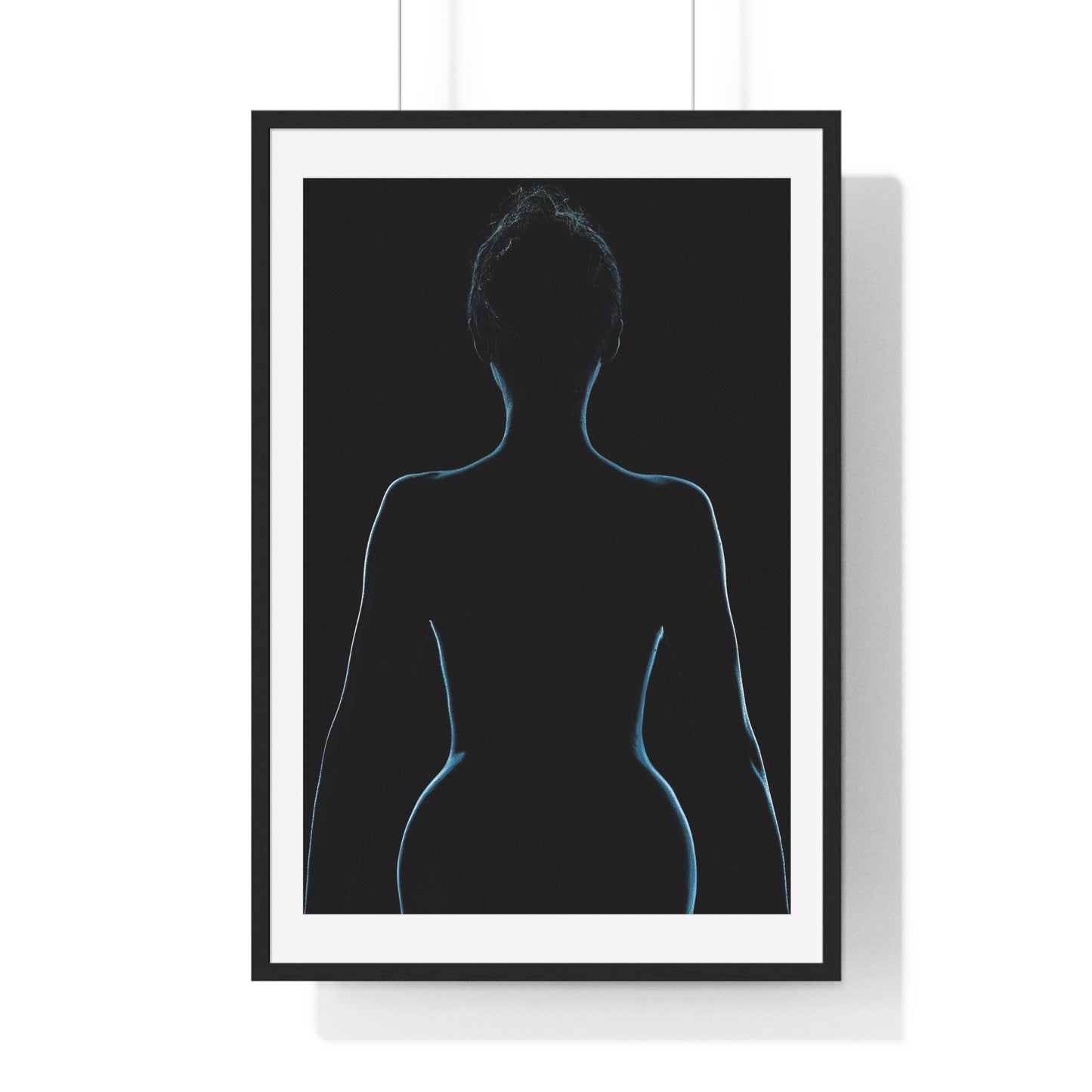 Silhouette of Female Body, Framed Art Print