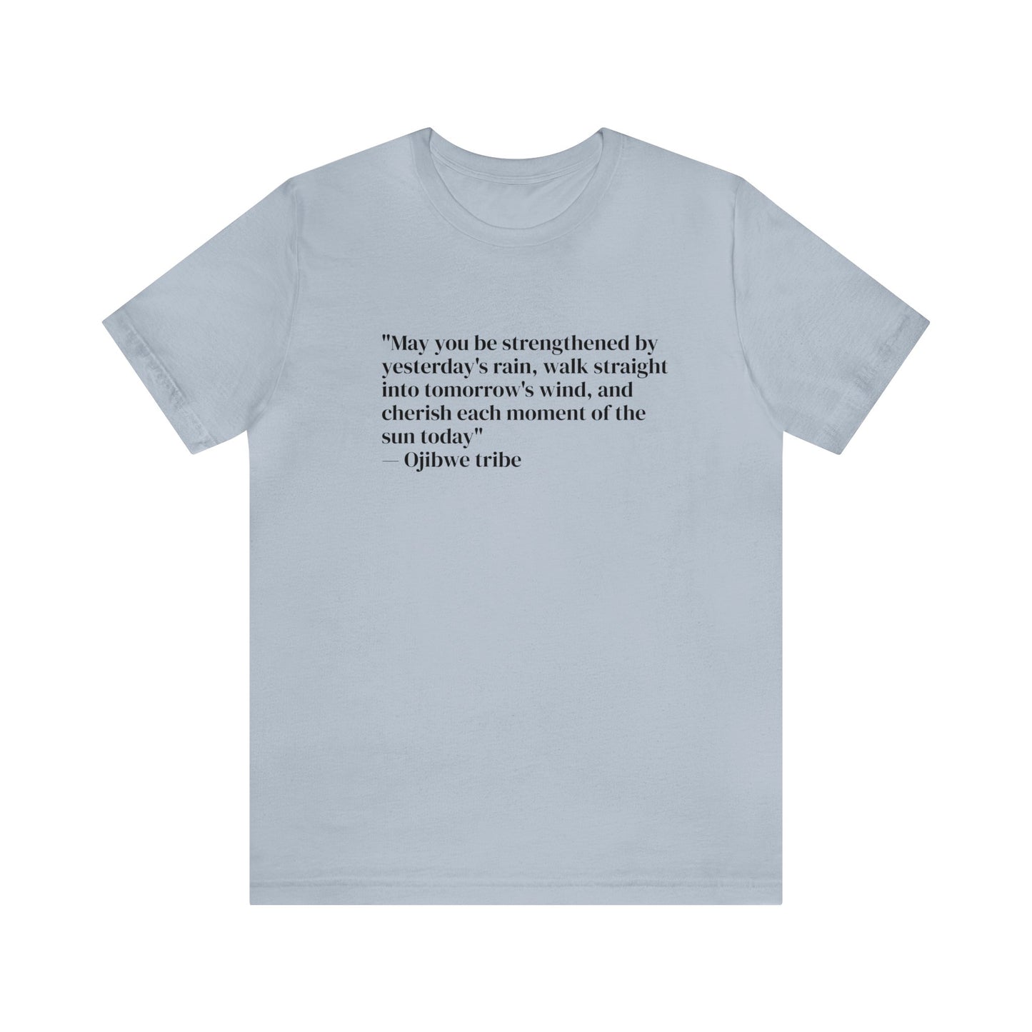 'Gratitude' Ojibwe Tribe Quote, Soft Jersey T-Shirt