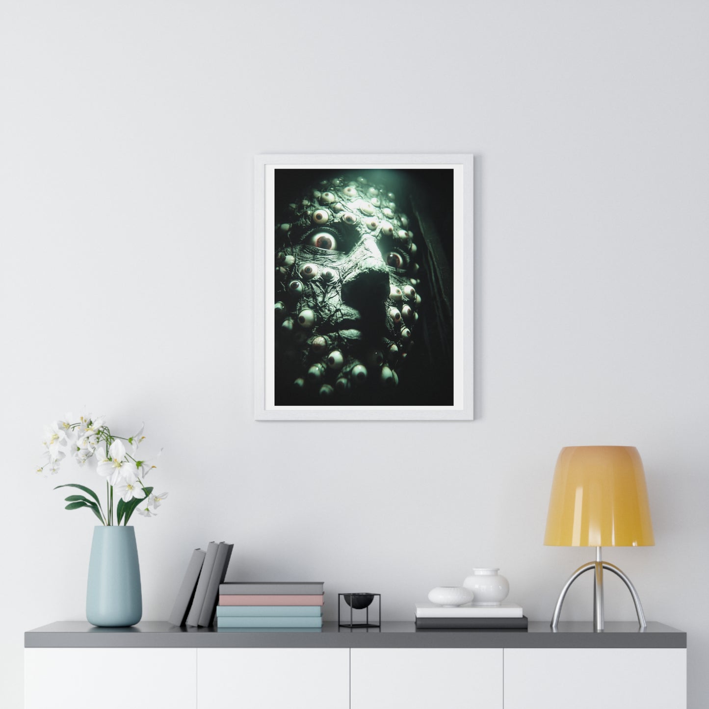 Reality is in the Eye of the Beholder, Photorealistic Art 'Designed by AI' Framed Print