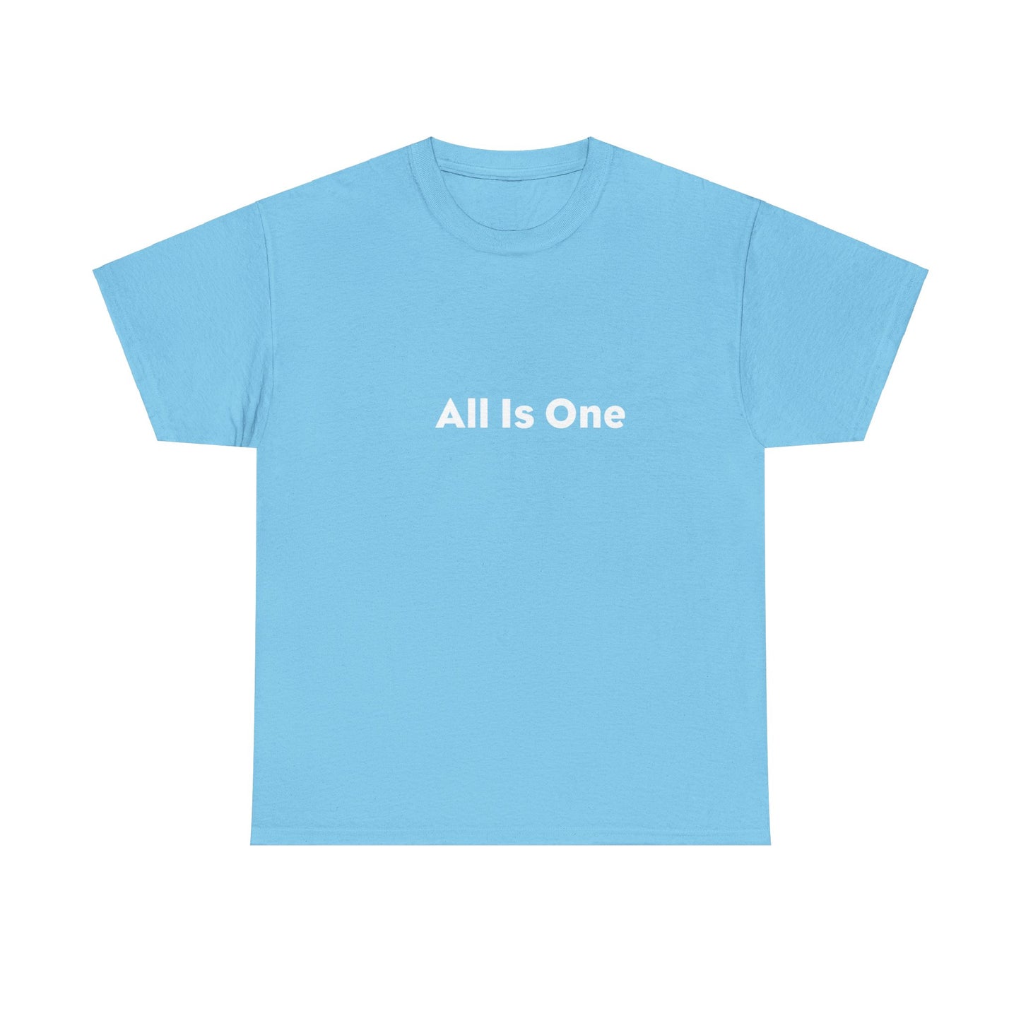 All Is One One 哲学的なコットン T シャツ。ヨガ。マインドボディアウェアネスTシャツ