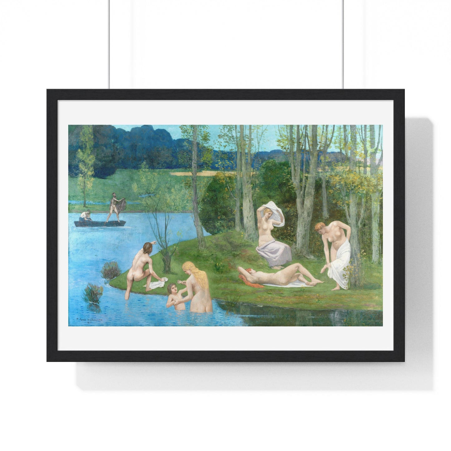 Summer (1891) by Pierre Puvis de Chavannes, from the Original, Framed Art Print