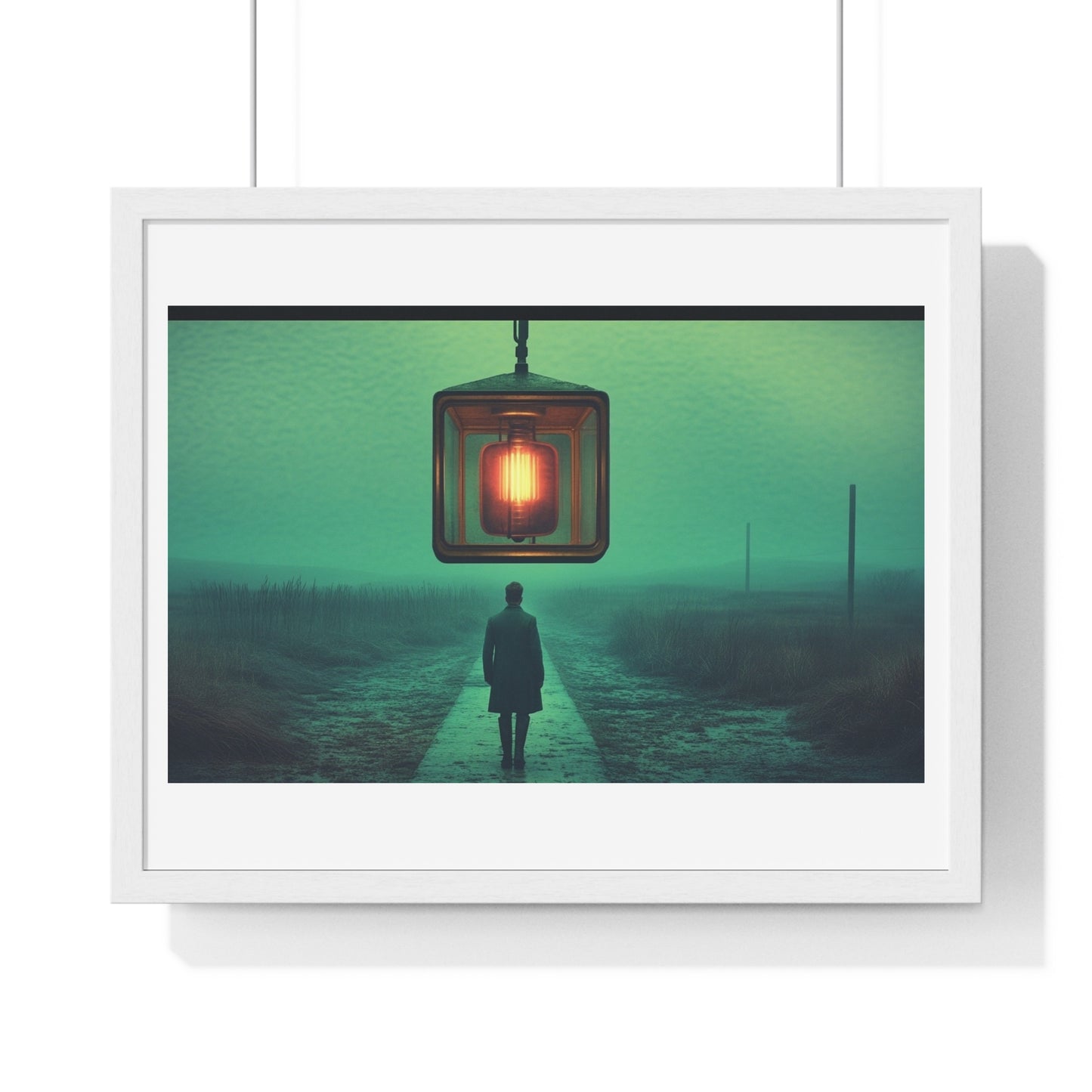 Cinematic Dystopia, Photographic Art 'Designed by AI' Framed Print