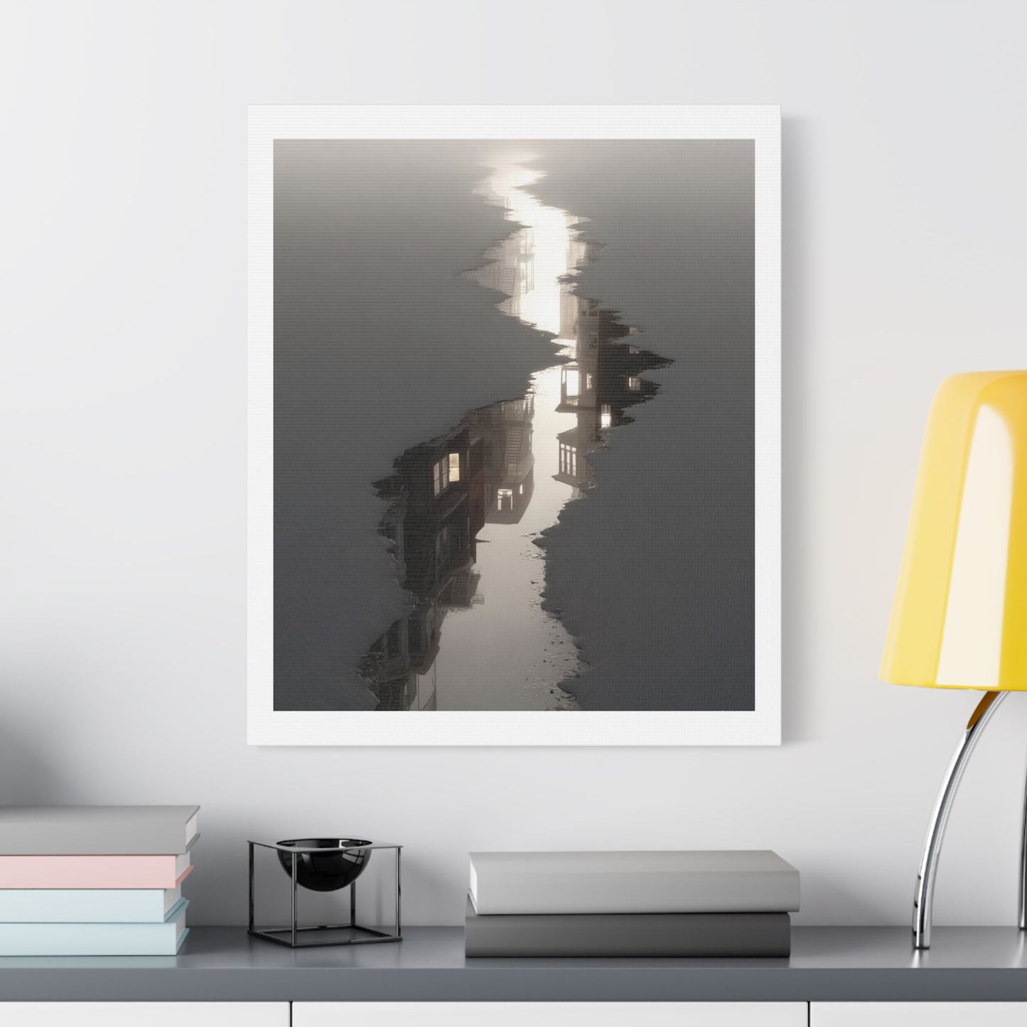 Illusion of Physical Reality 'Designed by AI' Art Print on Canvas