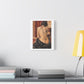 Textured Tapestry Portrait from Behind, Art Print on Satin Canvas, Stretched